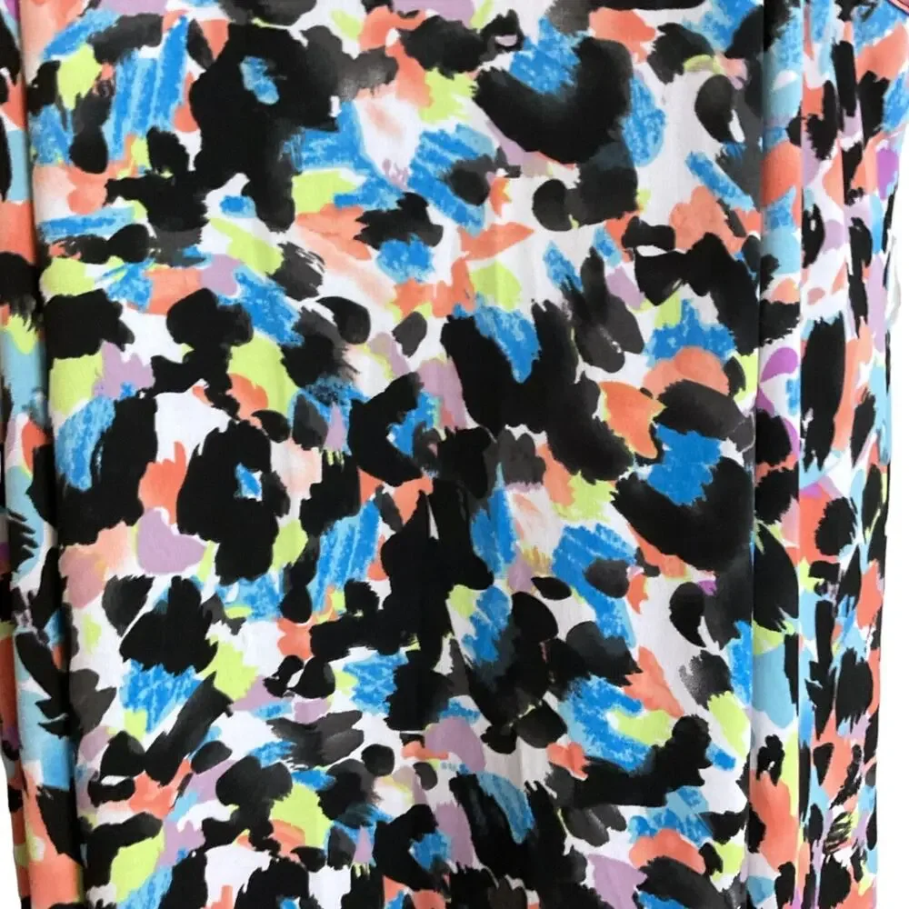 FOX + ROYAL Maxi Dress Sleeveless Cheetah Print Women's Soft Plus Sz 2X - Picture 6 of 9